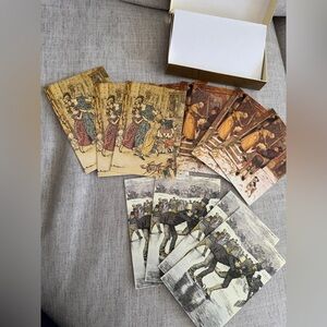 Vintage Christmas Cards Christmas with Charles Dickens 11 cards with envelopes